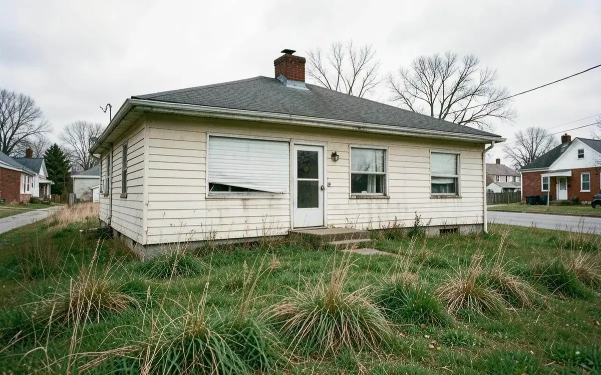 Vacant single-story house with an empty driveway in Tupelo, Mississippi
